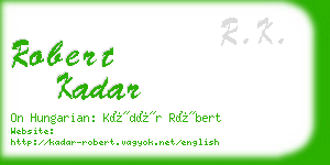 robert kadar business card